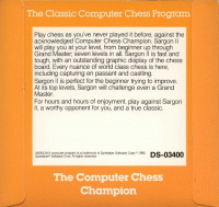 Sargon II & Championship Golf Commodore 64  box art